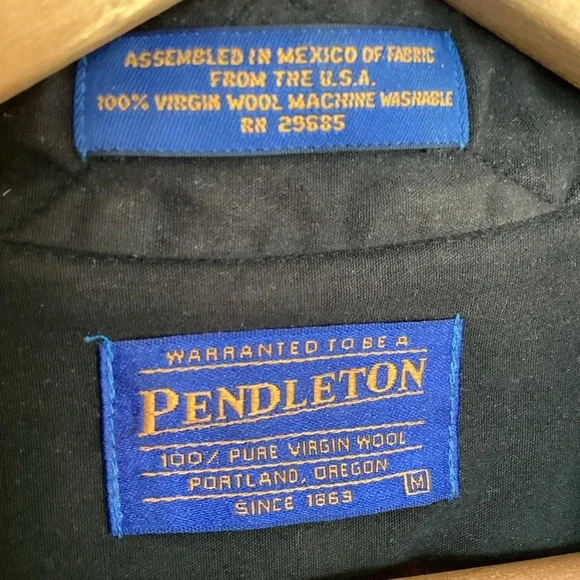 Vintage Pendleton High grade Western Wear Button Down wool button down shirt - Picture 11 of 14